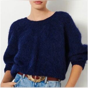 ba&sh Fill Twist Alpaca Sweater Navy Size XS